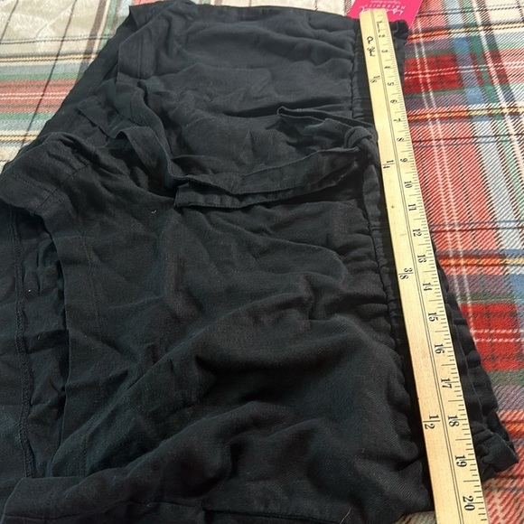 Isabel Maternity Tie Front Pull On Linen Blend Black Shorts size Large NEW - Picture 9 of 14